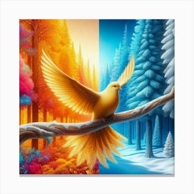 Dove In The Forest Canvas Print