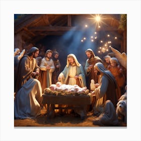 Nativity Scene Canvas Print