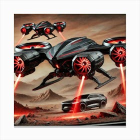 A Detailed View Of The Corrosive Plasma Drones Canvas Print