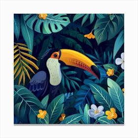 Toucan In The Jungle 6 Canvas Print