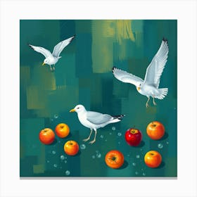 Seagulls And Tomatoes Canvas Print