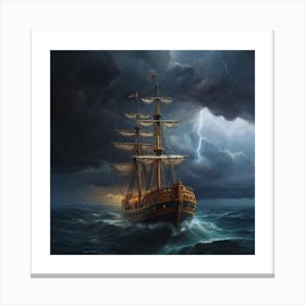 Stormy Seas.3 1 Canvas Print