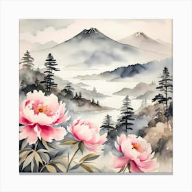 peonies Canvas Print