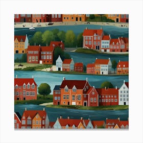 Swedish Town Canvas Print