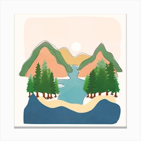 Minimalistic Landscape II Canvas Print