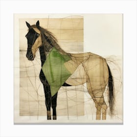 Horse In The Grass Canvas Print