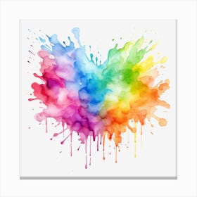 Rainbow Heart Leinwandbild