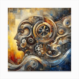 Abstract Of A Woman'S Head Canvas Print