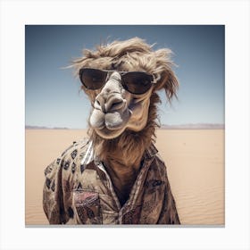Camel In Sunglasses 1 Canvas Print