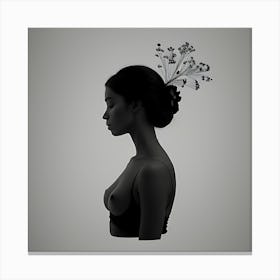 Silhouette Of A Woman 6 Canvas Print