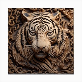 Tiger Carving 3 Canvas Print
