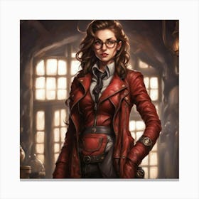 Steampunk Professor Canvas Print