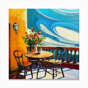 Patio Table And Chairs Canvas Print