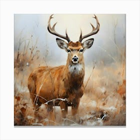 Deer Stock Videos & Royalty-Free Footage Canvas Print