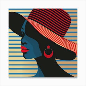 Woman In A Hat 64 Canvas Print