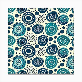 Blue Circles 27 Canvas Print