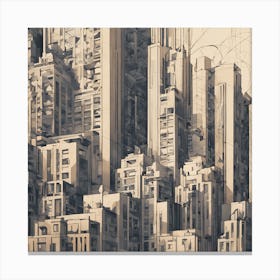 Futuristic Cityscape 1 Canvas Print