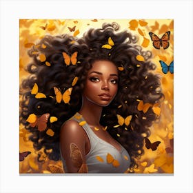 Butterfly Girl 32 Canvas Print