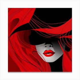 Portrait Of A Woman With Red Hair Canvas Print