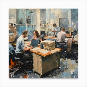 Office Workers Canvas Print