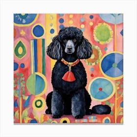 Black Poodle 1 Canvas Print