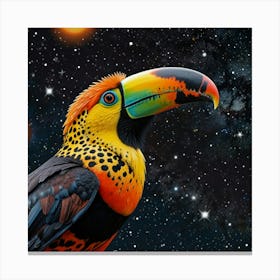 Default Cheetah Tiger Toucan In The Night Sky Art 2 Canvas Print