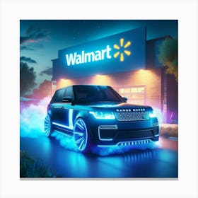 Blue Range Rover  Canvas Print