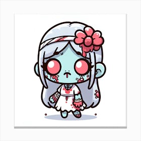 Zombie Girl Canvas Print