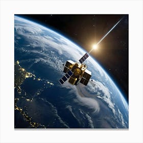 Satellite In Space 6 Canvas Print