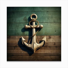 Nautical Anchor Sign Canvas Print