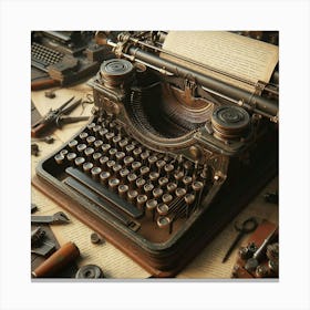 Old Typewriter 2 Canvas Print