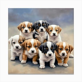 Beagle Puppies Canvas Print