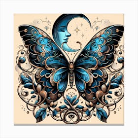 Tattoo Style Butterfly Art III Canvas Print