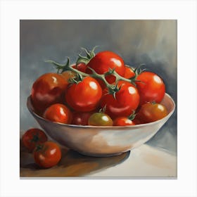 Tomatoes In A Bowl 2 Canvas Print