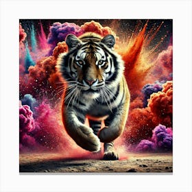 Tiger In Space Canvas Print