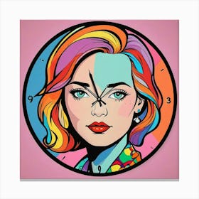 Triangle Geometric Clock Booble Marble Clock Frida Kahlo Clock Prismfold Clock Karma That Goes Around, Comes Around Circle Quote Clock Lucky Cat Clock (53) Canvas Print