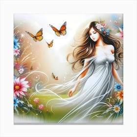 Butterfly Girl 1 Canvas Print