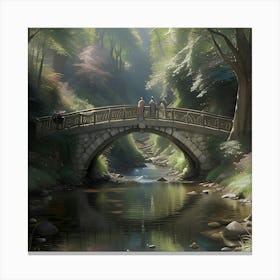 Bridge In The Woods Canvas Print
