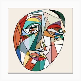 Abstract Portrait Of A Face Canvas Print