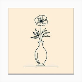 Vase With Flowers Canvas Print