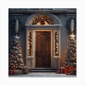 Christmas Door 172 Canvas Print