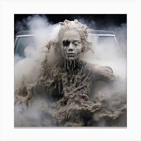 Smoke woman Canvas Print