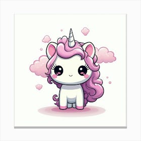 Cute Unicorn 70 Canvas Print