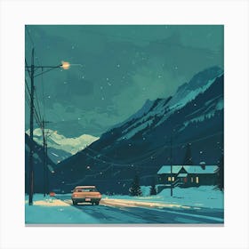 Snowy Road Canvas Print