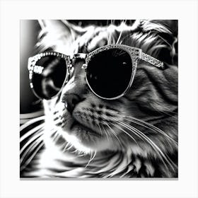 Cat In Sunglasses 28 Canvas Print