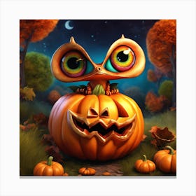 Halloween Owl Canvas Print