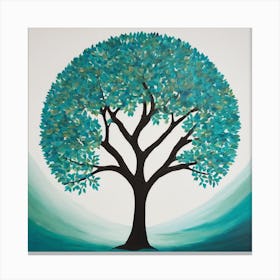 "Verdant Canopy" is a visually arresting artwork, ideal for eco-conscious individuals and nature enthusiasts looking to bring a slice of the great outdoors into their urban spaces. This piece, featuring lush, teal leaves, captures the essence of a thriving tree, symbolizing growth and environmental harmony. Its bold, black branches contrast against the soft, flowing brushstrokes of the serene background, embodying nature's resilience. Perfect for modern home decor, office spaces, or as a focal point in a minimalist setting, "Verdant Canopy" promises to be a conversation starter, offering a daily reminder of nature's enduring beauty and the importance of sustainability. With its universal appeal, this painting is poised to be a top-seller for galleries and private collectors aiming to enhance their curated spaces with eco-inspired art. Canvas Print