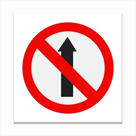 No Right Turn Sign.A fine artistic print that decorates the place.19 Canvas Print
