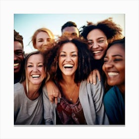 Smile Joy Friendship Unity Diversity Gathering Culture Community Celebration Laughter Con Canvas Print