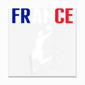 Proud France Basketball Fans Jersey French Flag Baller Team Canvas Print